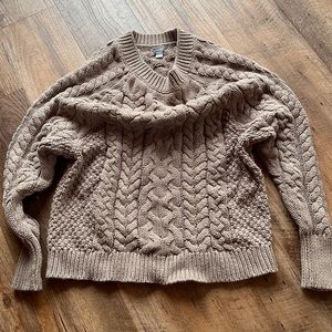 Aerie sweater in Dark Tan.